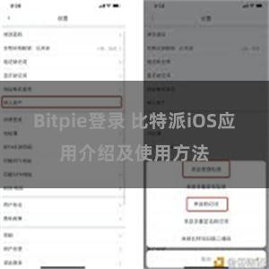 Bitpie登录 比特派iOS应用介绍及使用方法