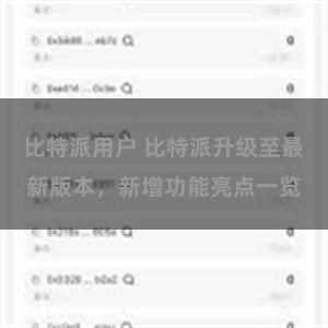 比特派用户 比特派升级至最新版本，新增功能亮点一览
