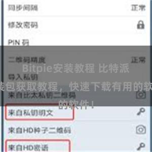Bitpie安装教程 比特派安装包获取教程，快速下载有用的软件！