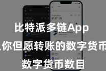 比特派多链App  输入你但愿转账的数字货币数目