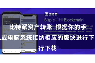 比特派资产转账  根据你的手机或电脑系统接纳相应的版块进行下载